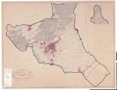 Wil: Definition der Siedlungen für die eidgenössische Volkszählung am 01.12.1970; Siedlungskarte