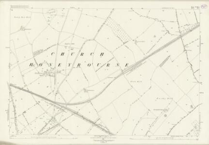 Worcestershire XLIII.15 (includes: Church Honeybourne; Cow Honeybourne; Pebworth; Weston Subedge) - 25 Inch Map