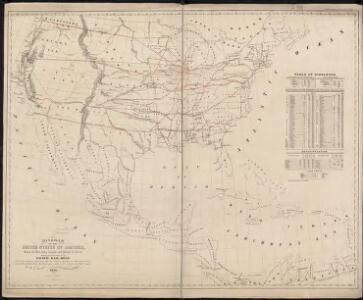 Diagram of the United States of America, Mexico, the West India Islands and Isthmus of Darien : showing proposed routes of the Pacific Rail Road ...