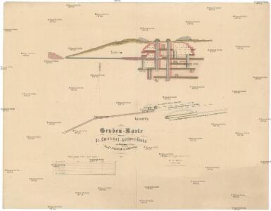 Gruber-Karte der St. Emanuel-Antimon-Zeche nächst dem Dorfe Mileschau bei Schönberg