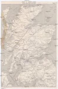 Map of Scotland with railway routes