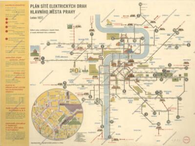 Plán sítě elektrických drah hlvního města Prahy