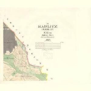 Radlitz (Radliz) - m2518-1-003 - Kaiserpflichtexemplar der Landkarten des stabilen Katasters