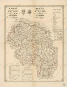 Mapa okresních hejtmanství Jilemnického a Vrchlabského