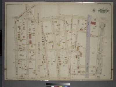 Double Page Plate No. 28, Part of Ward 24, Section 11. [Bounded by Fordham Road, Grand Boulevard and Concourse, E. 189th Street, Park Avenue, E. 183rd Street and Morris Avenue.]