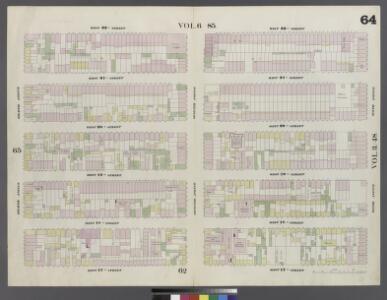Plate 64: Map bounded by West 22nd Street, Sixth Avenue, West 17th Street, Eight Avenue