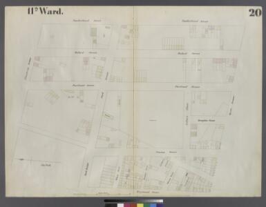 [Plate 20: Map bounded by Flushing Avenue, Cumberland Street, Myrtle Avenue, Raymond Street, Park Avenue, Navy Street]