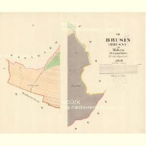 Brusin (Brusny) - m0240-1-001 - Kaiserpflichtexemplar der Landkarten des stabilen Katasters