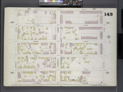 Brooklyn, V. 6, Double Page Plate No. 149 [Map bounded by Prospect Place, Carlton Ave., Atlantic Ave., Underhill Ave.]