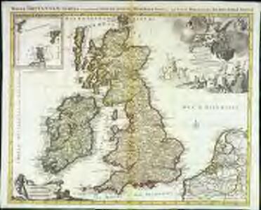 Les isles britanniques qui contiennent les royaumes d'Angleterre, Escosse, et Irlande