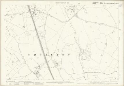 Staffordshire X.7 (includes: Balterley; Basford; Chorlton; Hough; Weston) - 25 Inch Map