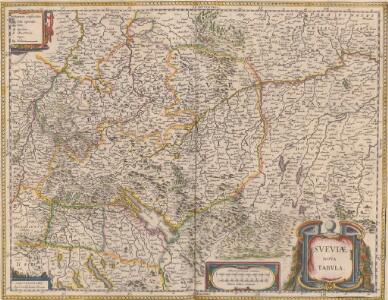 Sueviae Nova Tabula. [Karte], in: Theatrum orbis terrarum, sive, Atlas novus, Bd. 1, S. 277.