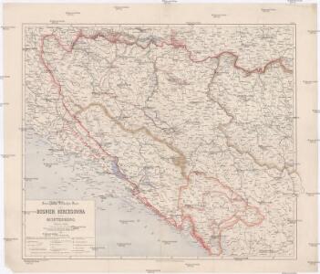Strategische-Überischts-Karte von Bosnien, Hercegovina und Montenegro