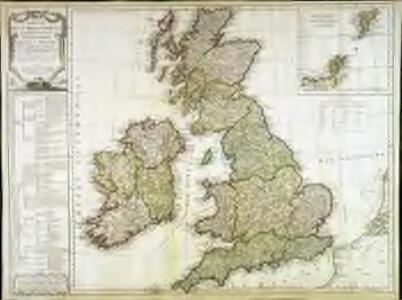 Carte des isles Britanniques qui renferment les royaumes d'Angleterre d'Ecosse [et] d'Irlande