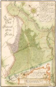 Mapa pohraničních lesů statku Grafenried, sousedících s koutským panstvím