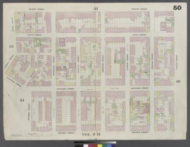 Plate 50: Map bounded by 4th Street, Green Street, Houston Street, Hancock Street, Bleeker Street, Carmine Street, Sixth Avenue