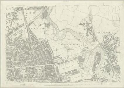 London (First Editions c1850s) XXXVIII (includes: Poplar Borough; West Ham) - 25 Inch Map