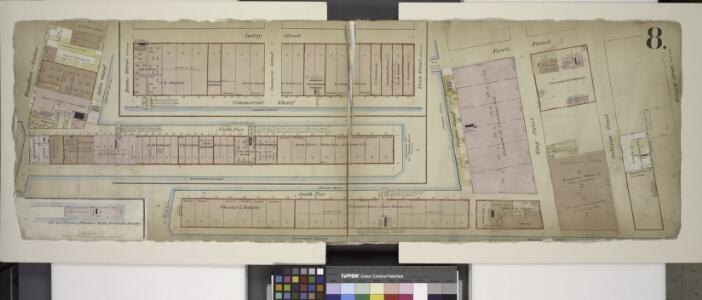 Double Page Plate No. 8; [Map bounded by Hamilton     Ave., Bowne St., Imlay St., Commerce St., Ewen St., Ferris St.; Including        Wolcott St., Sullivan St., King St., North Pier St., South Pier St.]