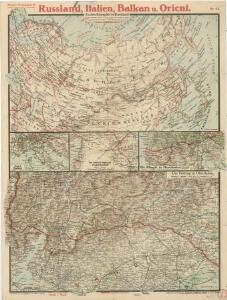 Paasche's Frontenkarte, Nr. 25 Russland, Italien, Balkan u. Orient