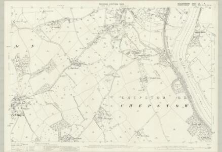 Gloucestershire LIV.14 (includes: Chepstow; Mathern; St Arvans; Tidenham) - 25 Inch Map