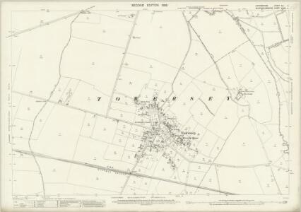 Towersey + Thame, Oxfordshire old map Bucks 1900: 36NE 