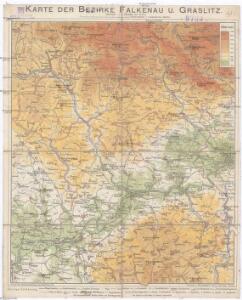 Karte der Bezirke Falkenau u. Graslitz