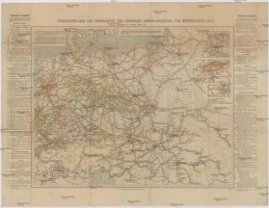 Übersichtskarte der Eisenbahnen und Eisen-Bahn-Abstoss-Stationen von Mitteleuropa 1883