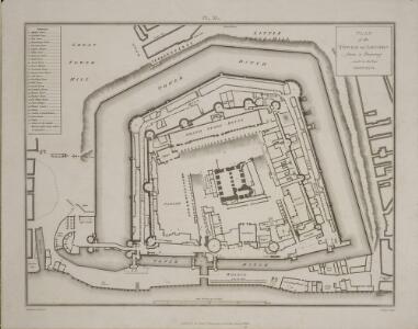 PLAN of the TOWER OF LONDON FROM A Drawing made in the Year MDCCXXVI