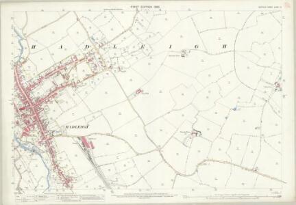 Suffolk LXXIV.14 (includes: Hadleigh; Layham) - 25 Inch Map