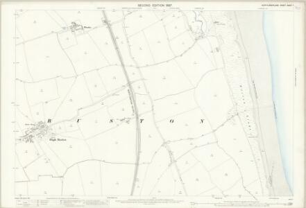 Northumberland (Old Series) XXXIX.7 (includes: Alnmouth; Birling; High Buston; Lesbury; Low Buston) - 25 Inch Map