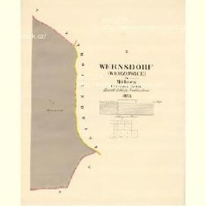 Wernsdorf (Werzowice) - m3347-1-008 - Kaiserpflichtexemplar der Landkarten des stabilen Katasters