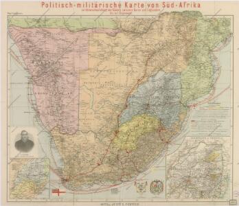 Politisch - militärische Karte von Süd-Afrika