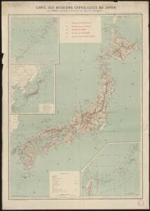 Carte des missions catholiques au Japon