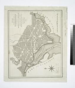Plan of the city of Washington : now building for the metropolis of America, and established as the permanent residence of Congress after the year 1800 / B. Baker sculp, Islington.