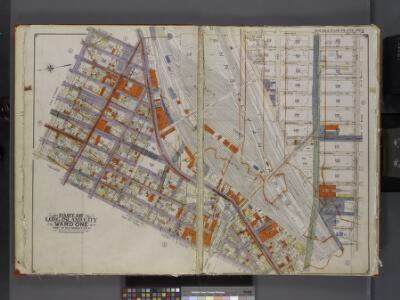 Queens, V. 2, Double Page Plate No. 3; Part of Long Island City, Ward 1; [Map bounded by Van Pelt St., Nelson Ave., Prospect St., Washington Ave.] / by and under the supervision of Hugo Ullitz.