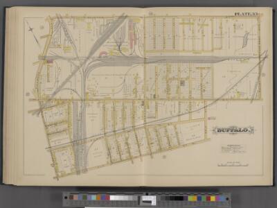 Buffalo, Double Page Plate No. 33 [Map bounded by Clinton St., Bailey Ave., Dole St., Elk St., Smith St., Fillmore Ave.]