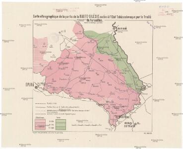Carte ethnographique de la partie de la Haute-Silésie cedée a l'etat Tchécoslovaque par le traité de Versailles