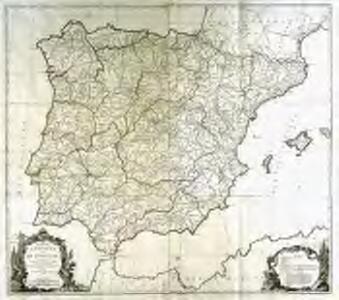Carte d'Espagne et de Portugal