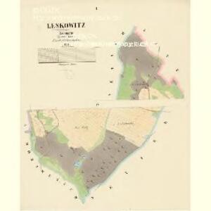 Leskowitz - c3867-1-001 - Kaiserpflichtexemplar der Landkarten des stabilen Katasters