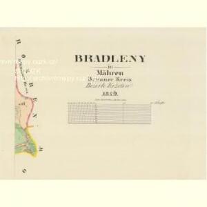 Bradleny - m0195-1-002 - Kaiserpflichtexemplar der Landkarten des stabilen Katasters
