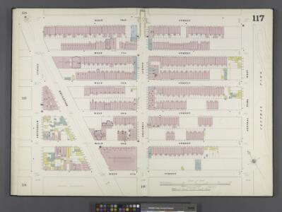 Manhattan, V. 6, Double Page Plate No. 117 [Map bounded by W. 72nd St., Central Park West, W. 67th St., Amsterdam Ave.]