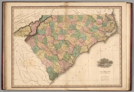 Map of North & South Carolina.