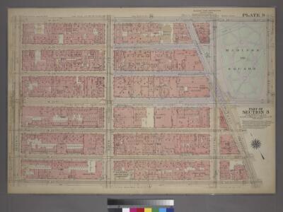Plate 9, Part of Section 3: [Bounded by W. 26th Street, Fifth Avenue, Broadway, E. 20th Street, W. 20th Street and Seventh Avenue.]
