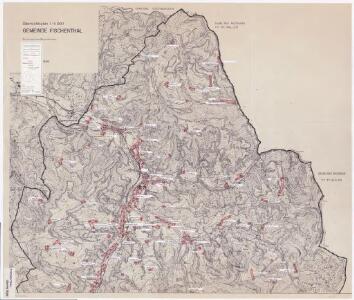 Fischenthal: Definition der Siedlungen für die eidgenössische Volkszählung am 01.12.1970; Siedlungskarte: Teilkarte 1: Nördlicher Teil