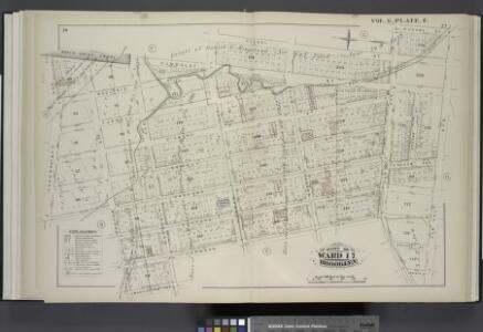 Vol. 6. Plate, E. [Map bound by Whale Creek Canal, Humboldt St., Norman Ave., Russell St., Van Cott Ave., N.Henry St., Van Pelt Ave., Lorimer St., Leonard St., Meserole Ave., Manhattan Ave., Calyer St., Oakland St., Green Point Ave.; Including Moultrie S