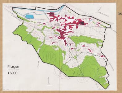 Pfungen: Definition der Siedlungen für die eidgenössische Volkszählung am 01.12.1960; Siedlungskarte Nr. 96