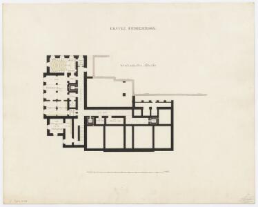 Projektierte Kantonsschule beim Grossmünster: 1. Erdgeschoss; Grundriss