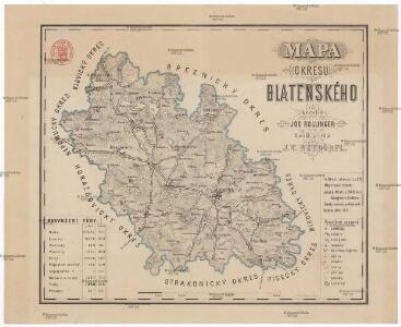 Mapa okresu Blatenského