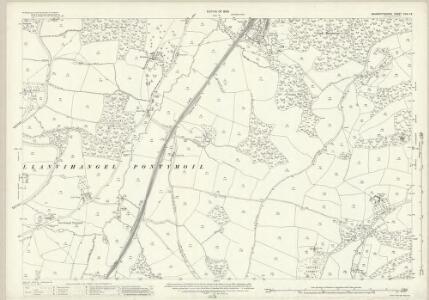 Monmouthshire XVIII.16 (includes: Llanbadog Fawr; Pant Teg) - 25 Inch Map