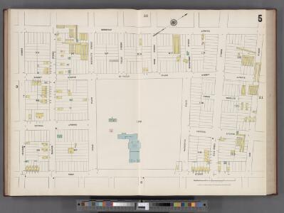 Hudson County, V. 8, Double Page Plate No. 5 [Map bounded by Kerrigan Ave., Oak St., West St., Charles St.] / surveyed and published by Chas. B. Brush. Vol. 8.